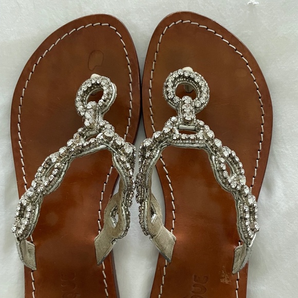 Mystique Vernona leather Crystal Embellishments Slides - Picture 2 of 6